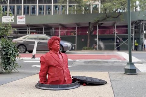 Provokante Trump-Statue sorgt in Manhattan für Aufsehen