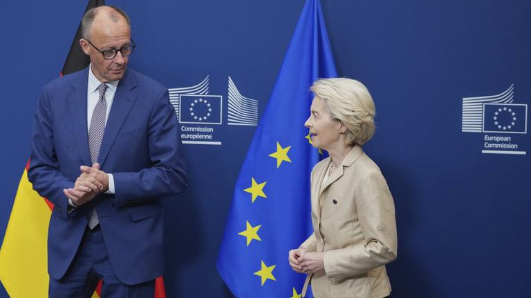 Merz und von der Leyen reisen mit Selenskyj zu Trump