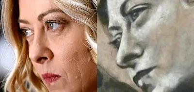 Engel mit Meloni-Gesicht in Rom erz&uuml;rnt den Vatikan